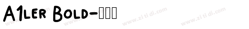 A1ler Bold字体转换